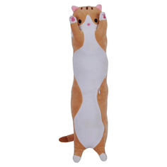 Игрушка мягкая кот-батон, рыжий, 90 см No Brand