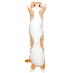 Игрушка мягкая кот-батон, рыжий, 110 см No Brand