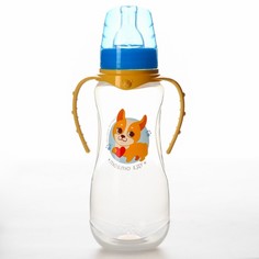 Бутылочка для кормления "Собачка Лу" 250 мл приталенная, с ручками Mum&Baby