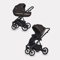 Коляска детская универсальная 2 в 1 Riko Basic Delta от 0 до 36 мес., 04 Chocolate