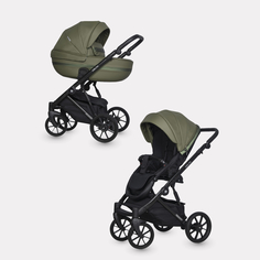 Коляска детская универсальная 2 в 1 Riko Basic Delta Ecco от 0 до 36 мес., 13 Olive