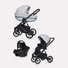 Коляска детская универсальная 3 в 1 Riko Basic Delta от 0 до 36 мес., 01 Grey Fox
