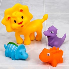 Игрушки для ванной Крошка Я В Зоопарке, 4 шт, малышей