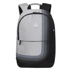 Рюкзак Grizzly школьный для девочки RD-345-1 (/4 серый - черный)