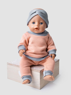 Одежда для куклы Richline Baby Born 43 см, Х-992 Персиковый-серый