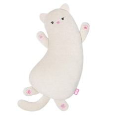 Мягкая игрушка-подушка Кошечка Молли, 49 см, цвет бежево-серый No Brand