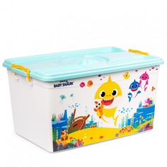 Альтернатива Контейнер Baby Shark, 50л, с крышкой Alternativa