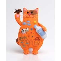 Набор для создания игрушки из фетра + раскраска «Молочный Кот» Кукла Перловка