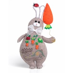 Набор для создания игрушки из фетра + раскраска «Морковный Заяц» Кукла Перловка