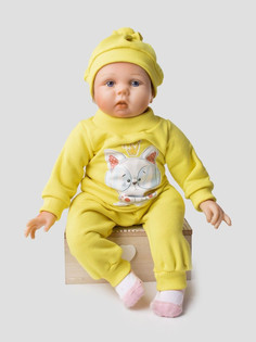Одежда для куклы Richline Reborn 55 см, X-44 Желтый/котенок
