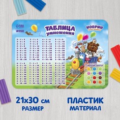 Коврик для лепки «Таблица умножения», формат A4 Школа талантов