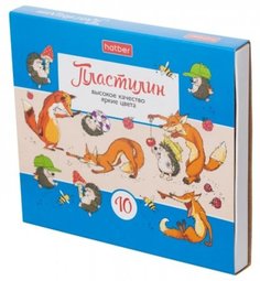 Пластилин 10 цв. Веселые истории 150г со стеком Hatber