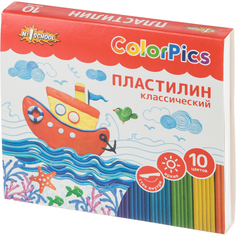 Пластилин №1 School ColorPics набор 10цв 200г со стеком, (3шт.)
