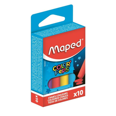 Мел Maped COLOR PEPS цветной, круглый, без грязи, 10 цветов, 593501, (2шт.)