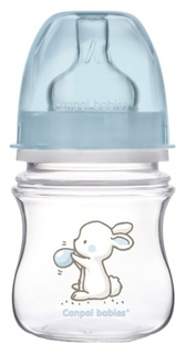 Бутылочка Canpol EasyStart Little Сuties PP Anti-colic 120 мл 35/218 Прозрачный/Голубой