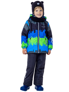 Комплект верхней одежды NIKASTYLE 7м0323, зеленый неон/черный, 128