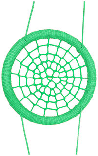 Качели-гнездо подвесные STORK NEST Премиум d 100 см Обод Зеленый толщ. нити 15 мм зеленый Jinn