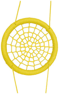Качели-гнездо подвесные STORK NEST Премиум d 100 см Обод Желтый толщ. нити 15 мм желтый Jinn