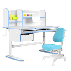 Ортопедический комплект KinderZen Dali plus белый/голубой со светло голубым креслом Armata
