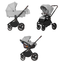 Коляска 3 в 1 Carrello Epica CRL-8511/1 Silver Grey 2023 с большим колесом