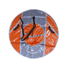 Санки надувные NovaSport 90 см тюбинг без камеры СH040.090 серый/серый оранжевый