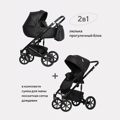 Коляска 2 в 1 Riko Basic Ozon черный 06