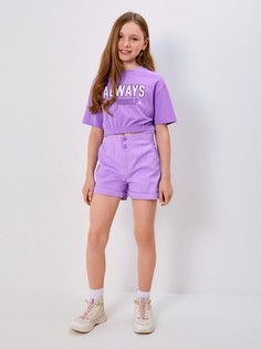 Шорты для девочек ACOOLA 20210420097, лавандовый р.140