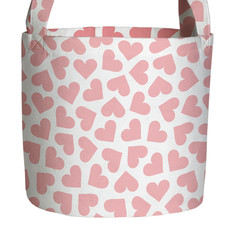 Корзина для игрушек и белья, мягкий органайзер JoyArty Pink heart 35х35 см