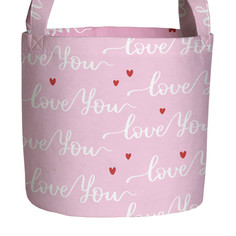 Корзина для игрушек и белья, мягкий органайзер JoyArty love you 35х35 см