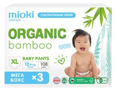 Подгузники-трусики MIOKI Organic bamboo, XL (12+ кг), 108 шт Marabu(Mioki)