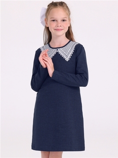 Платье детское Апрель 1ДПД4381258н, гусиная лапка мелкая ярко-синий, 134