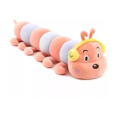 Мягкая игрушка La-LaLand Гусеница, розовый, 60 см