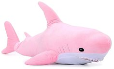 Мягкая игрушка La-LaLand Акула розовый 60 см