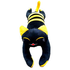 Мягкая игрушка La-LaLand Кот-Батон, Кот-Пчела, черный, 100 см