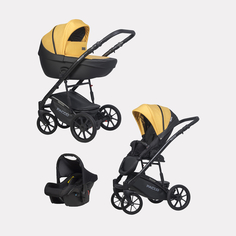 Коляска универсальная 3 в 1 Riko Basic Pacco 08 Yellow желтый-черный