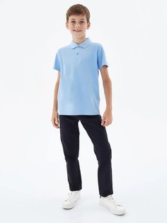 Поло OVS для мальчиков, с коротким рукавом, голубое, 12-13 лет, 1814112