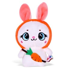 Мягкая игрушка POMPOSHKI Зайчик, 14 см