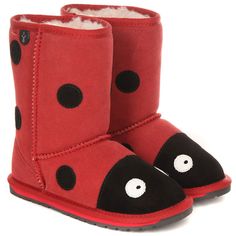 Угги EMU Australia LCRE - Little Creatures Ladybird K10111 цв. красный р. 25,5