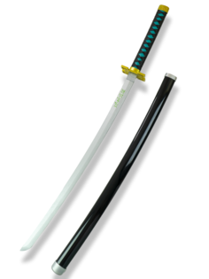 Колющее и режущее игрушечное оружие Mr. Sun Катана КРД белый; зеленый