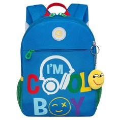 Рюкзак Grizzly дошкольный для мальчика в детский сад RK-377-3 2 синий