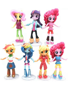 Фигурки StarFriend My Little Pony Май Литл Пони 7 в 1 подставки, 13-14,5 см