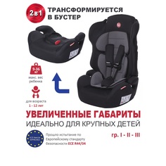 Автокресло Baby Care Upiter Plus гр I/II/III, 9-36кг New Upiter Plus_Черный/Паутинка