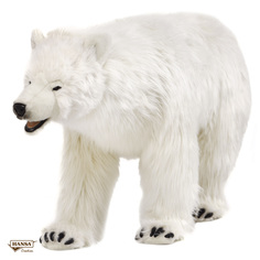 Реалистичная мягкая игрушка Hansa Creation Полярный медведь-банкетка для сидения, 110 см