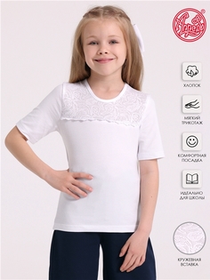 Футболка детская Апрель 1ДДФК1567804, белый+огурцы белый, 128