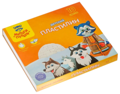 Пластилин 10 цв. Мульти-Пульти "Енот на Аляске" 150 г со стеком ДП_10234