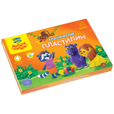 Пластилин 16 цв. Мульти-Пульти "Приключения Енота" 320 г со стеком КП_10210