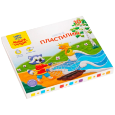 Пластилин 10 цв. Мульти-Пульти "Енот в сказке" 120 г со стеком 328894