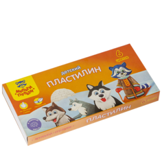 Пластилин 6 цв. Мульти-Пульти "Енот на Аляске" 90 г со стеком ДП_10232