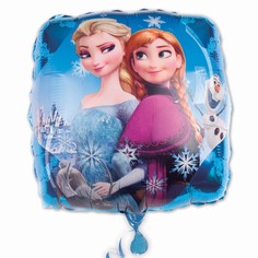 Шар фольгированный "Эльза и Анна", Холодное сердце, квадрат 45х45 см Disney