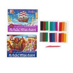 Пластилин мягкий (восковой), 18 цветов, 270 г, «Фантазия», со стеком, микс No Brand